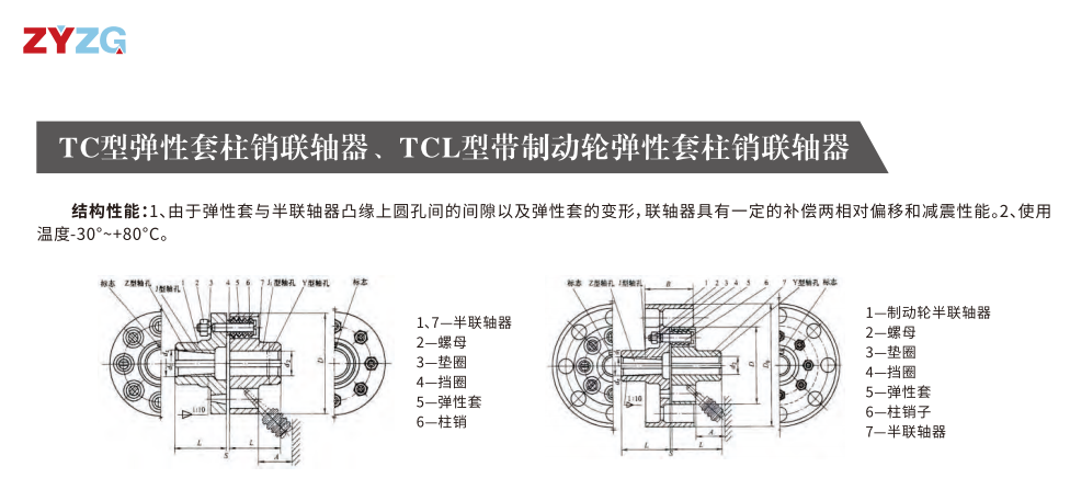 TCL型带制动轮弹性套柱销联轴器